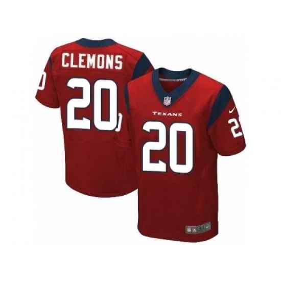 Nike Houston Texans 20 Chris Clemons Red Elite NFL Jersey
